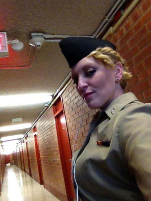 usmilitarysluts:  Busty blonde Marine Cpl shows off her big tits in selfies.