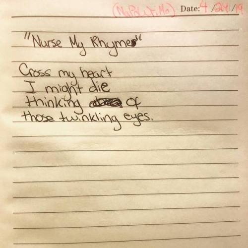 #NaPoWriMo Day 24 - &ldquo;Nurse My Rhyme&rdquo; . . . . . . #wordporn #poetry #igpoetsociety #natio