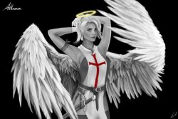 overwatch-fan-art:  Athena [Mercy - Overwatch]