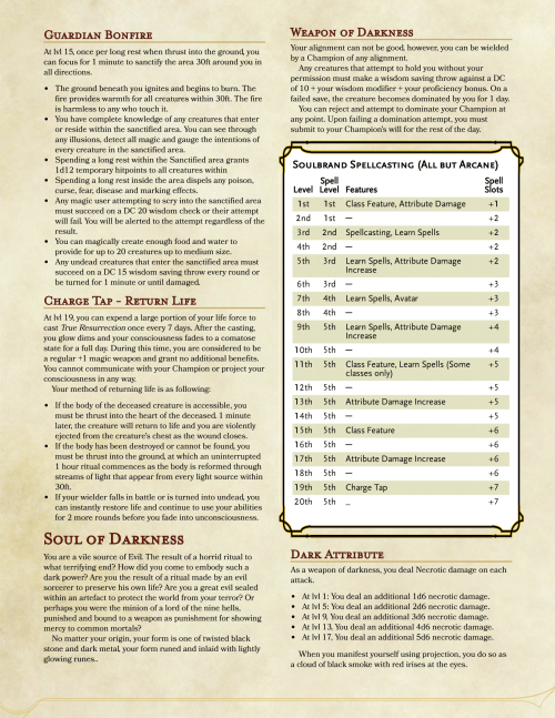 dnd-5e-homebrew: Soulbrand Race/Class by Ge4rShift