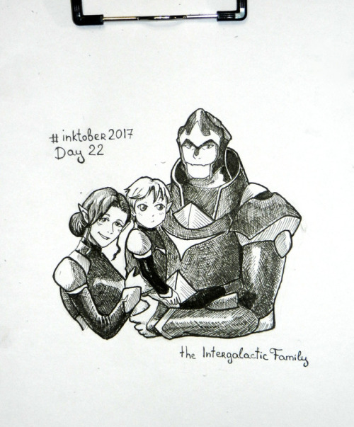 atrearts: Inktober 2017Theme: Space Travellers  Day 22: the Intergalactic Familyp.s. I haven&rs