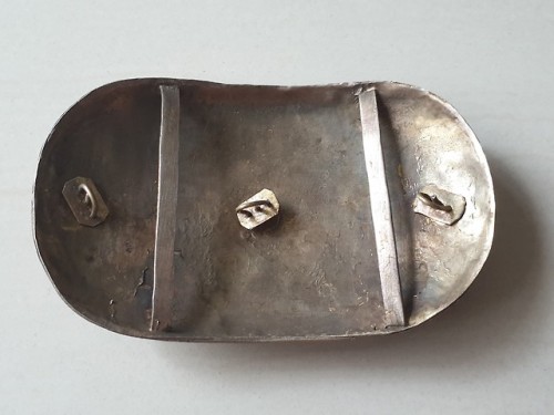 Early 1900s Peranakan Ornate Silver Gilt Belt Buckle (Pending)