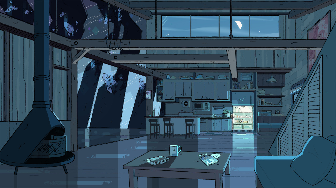 A selection of Backgrounds from the Steven Universe episode: Warp Tour Art Direction: Elle