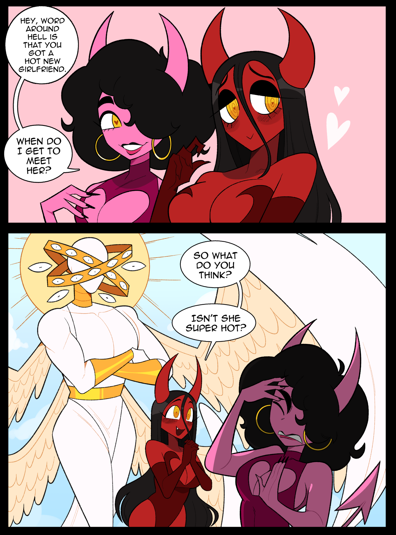 Angel and succubus comic