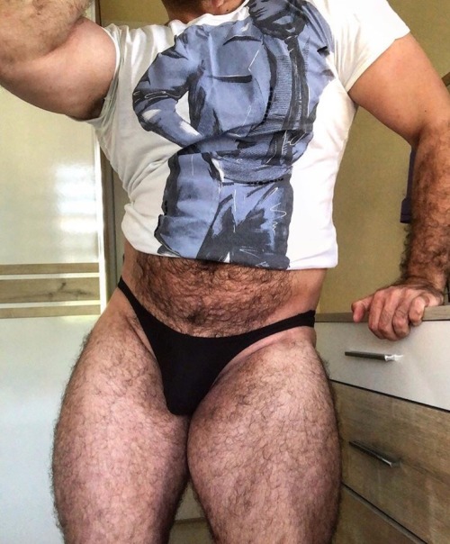 max14me:     very hairy Bear in kitchen