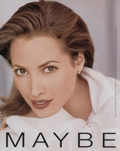 fuckyeahnostalgicbeauty: Some Christy Turlington for Maybelline print ads circa 1997