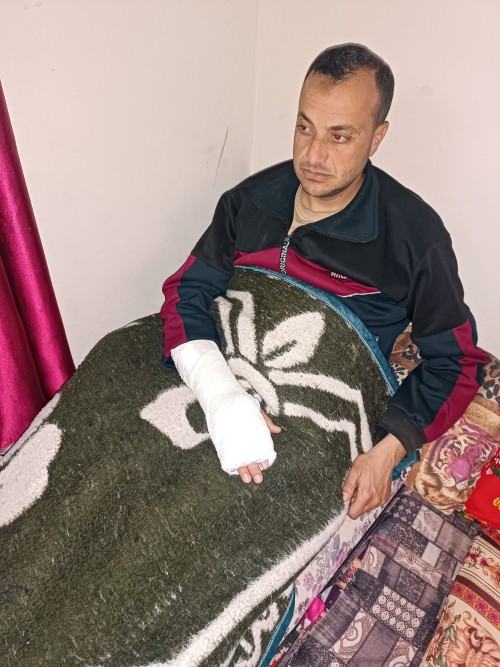My Name Is Khaled, 41 Years Old, From Gaza. I Am The Father Of Mariam, 5 Years Old. I Was Injured In