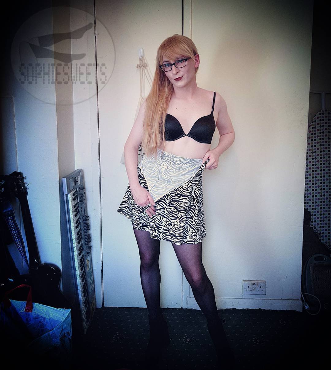 sophiesweetstv:  #Stripping! 😋 #stockings #suspenders #panties #underwear #tgirl 