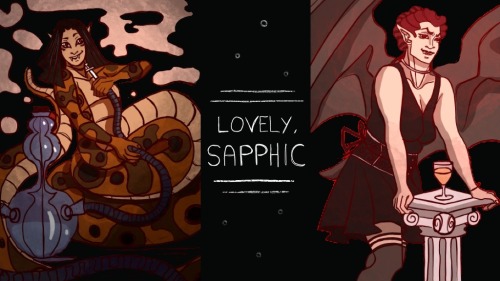 Sneak Peek Of Some Characters In My New Monster-loving Art Book: Lovely, Sapphic!