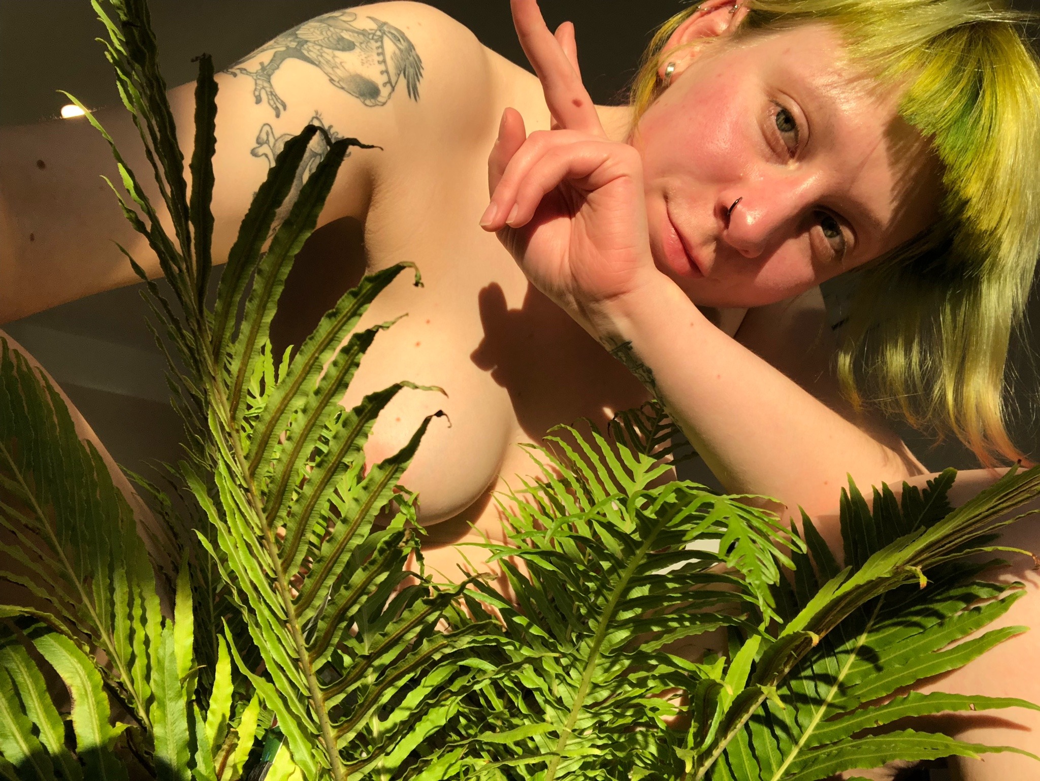 quannaix:It’s my birthday tomorrow so today I bought a plant and took topless photos