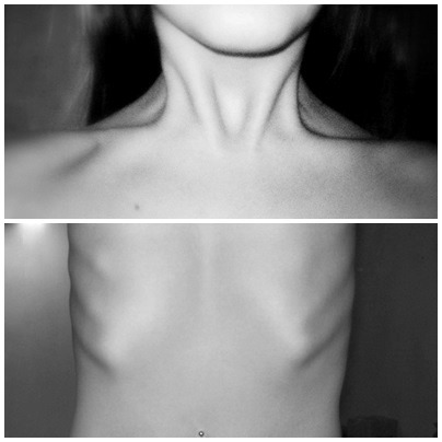 dying-to-be-sk1nny:  dontfeedmeplease:  unzippedveins:  x  b&amp;w thinspo  b&amp;w