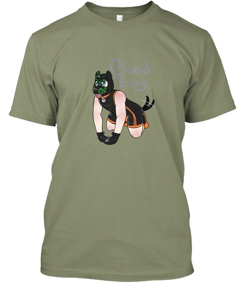 farrstrider:  Good Boy, Orange Camo, Puppy Play T-shirtGood Boy, Orange & Camo, Puppy Play T-shirt.Get your tail wagging with this fun t-shirt featuring original artwork by Copper!Available in Next Level Tee and Hanes Tagless TeeGood Boy, Orange +