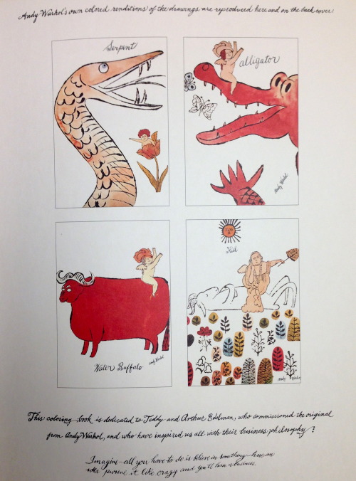 WEIRD FORMAT WEDNESDAY: A Coloring Book - Drawings by Andy Warhol, 1991This coloring book is an adap