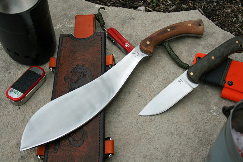 knifepics:  Custom choppers/camp knives