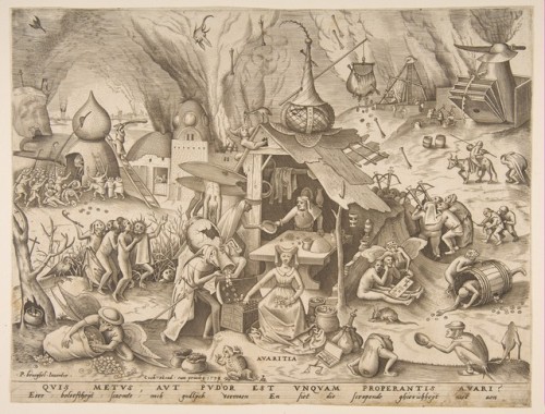 beautiful-belgium:Pieter van der Heyden after Pieter Bruegel the Elder - The Seven Deadly Sins (1558