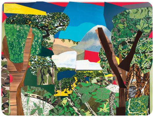 igormaglica:Mickalene Thomas (b.1971), Landscape with Camouflage, 2012. rhinestone, acrylic paint an