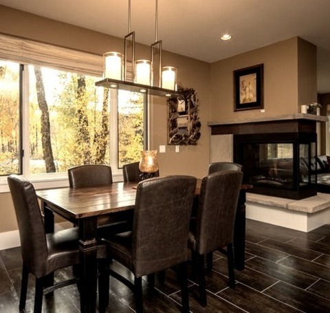 Dining Room Kitchen Dining DenverInspiration For A Mid-sized Contemporary Ceramic Tile Kitchen/dining