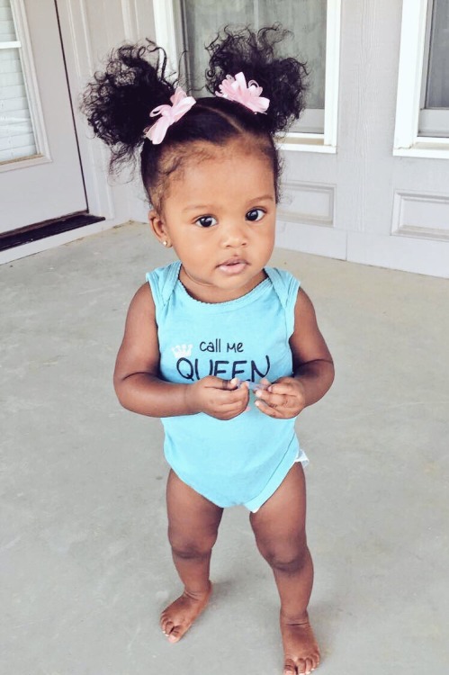 blackgirlshit:asavageking:chrissongzzz:Call her❤️I miss my babygirl being this Lil with the chunk th