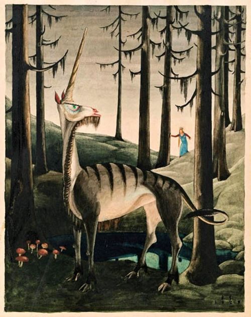 enchantedbook: Franz Sedlacek, Das Einhorn (The Unicorn), 1925