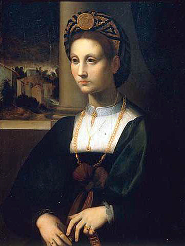 Portrait of a woman by Florentine painter Domenico Puligo (1492–1527)