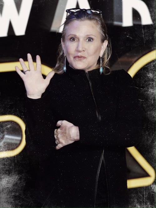 Carrie Fisher at the &quot;Star Wars - The Force Awakens&quot; European Premiere on Dec