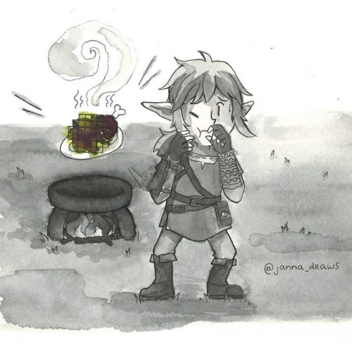 #linktober day 1: poisonous 〰️ Dubious food in botw might not be poisonous but Link definitely doesn