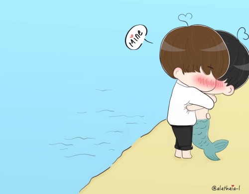 aletheia-l:Jikook♥ version merman for Anon✿. /click for better view/