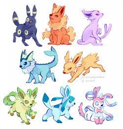 picturesofgrandma:  little eeveelutions that