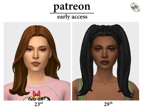 Patreon - Coming October: Both hairs are currently available over on my Patreon for early access dow