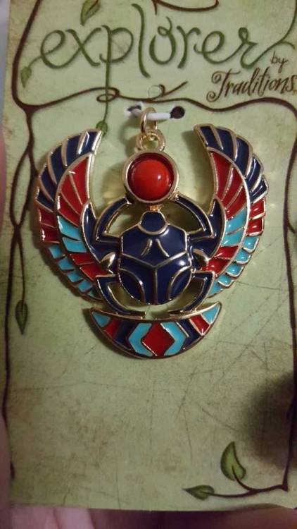 thecoffeecoyote:  nassadii:  thecoffeecoyote:  Check out this scarab pendant I found at Hobby Lobby 