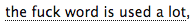 ao3tags: the fuck word is used a lot source