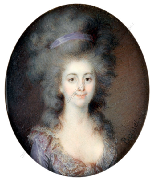 Miniature portrait by Claude Bornet, 1780s