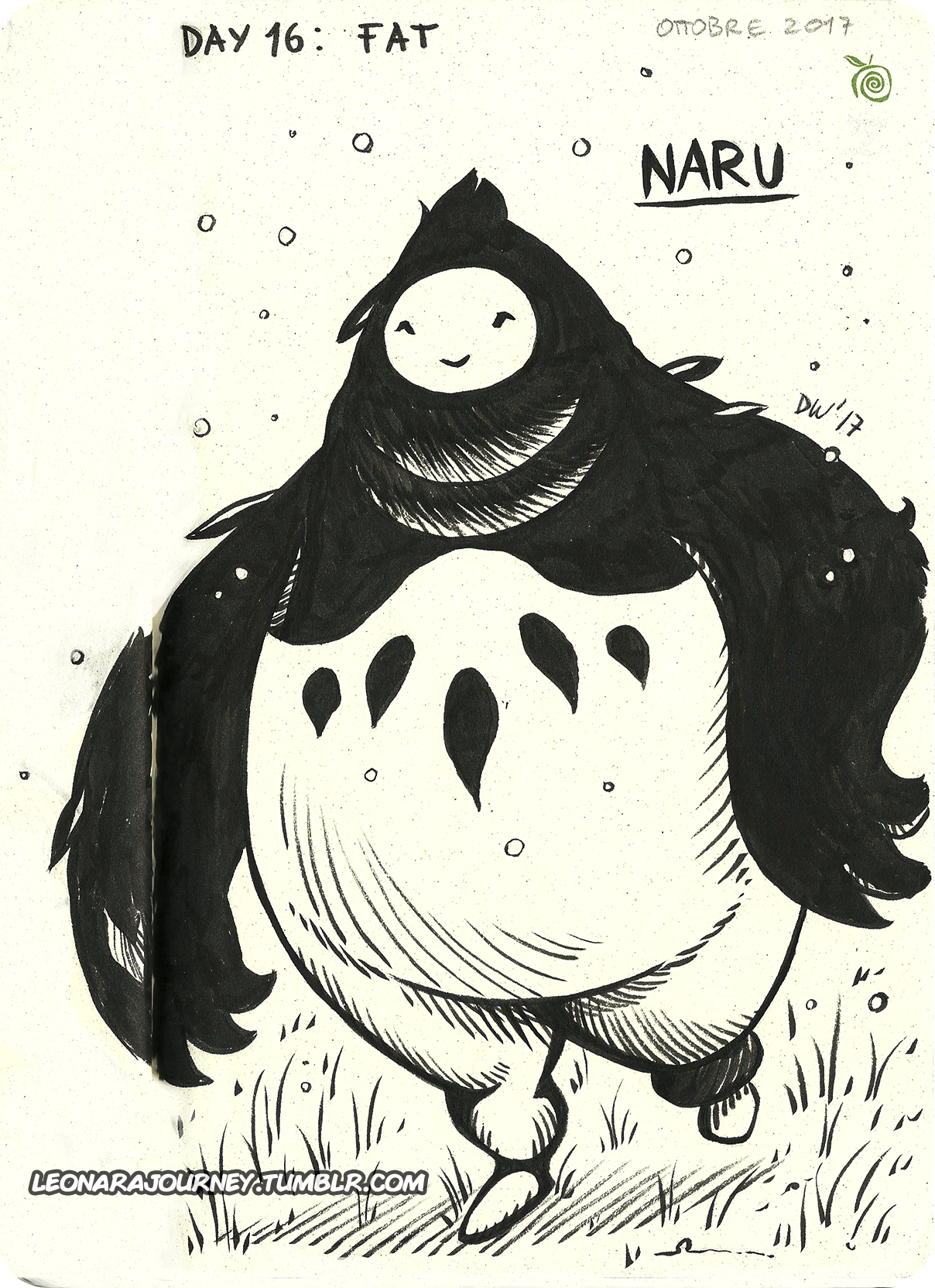 leonarajourney: Inktober Day 16: Fat She’s fat, amazing, precious and I love her