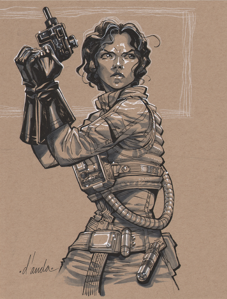 jacklazer:  Leia by Carlos D’Anda Princess Leia in her X-Wing flight suit from