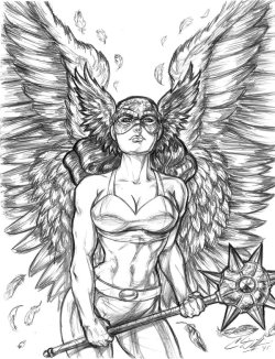 Golden Age Hawkgirl by CdubbArt 