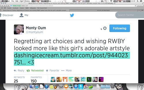 OMG Monty tweeted one of Dash's arts!!!!