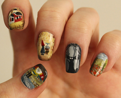 Over the Garden Wall Nails! :)Tutorial here