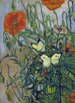 lonequixote:    Butterflies and Poppies by Vincent van Gogh(via @lonequixote) 