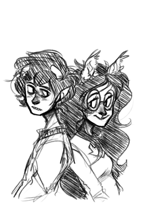 8-xenon-8:  Doodled these up last night fear my stupid height headcanons 
