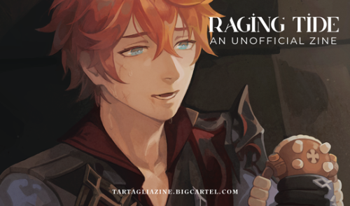 my preview for @ragingtidezine ft. beat up childe from his quest :’)preorders are currently op