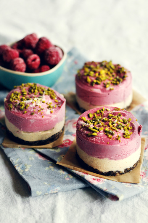 elephantsarevegan: last years NYE dessert (crazy i still haven’t posted it yet!): raw vegan raspberr