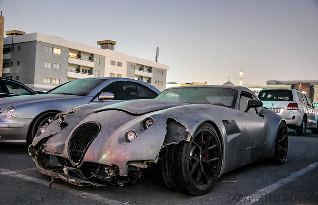 automotivated:  Wrecked Wiesmann MF5 GT by Saadarif on Flickr.