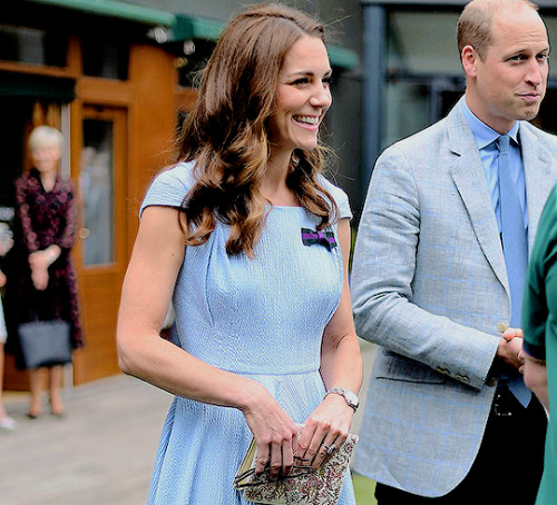 crownprincesses: The Duchess of Cambridge attends the Men’s Single Final of Wimbledon. || July 14th,