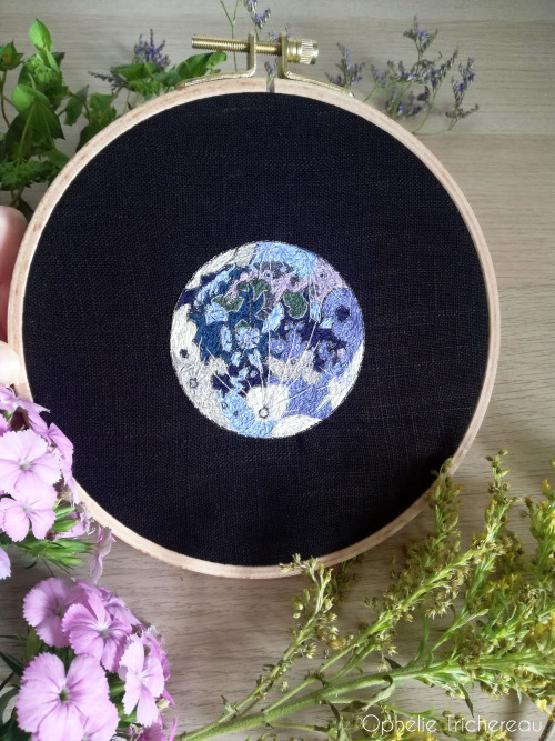  “Moon pattern”My embroidery pattern of the Moon is now available on my Etsy shop Its a 