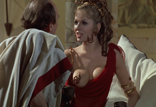 Julie Ege in a sexy scene from Up Pompeii (1971)