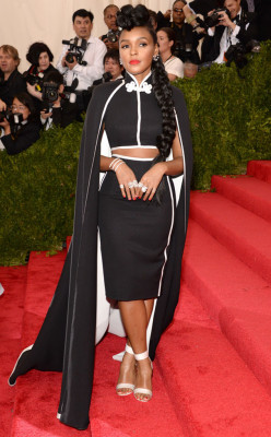 omgthatdress:Being able to wear a cape even half as well as Janelle Monae is something we should all aspire to.