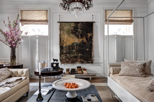 {Continuing on with the tour of this year's Kips Bay Decorator Show House in New York, housed in one