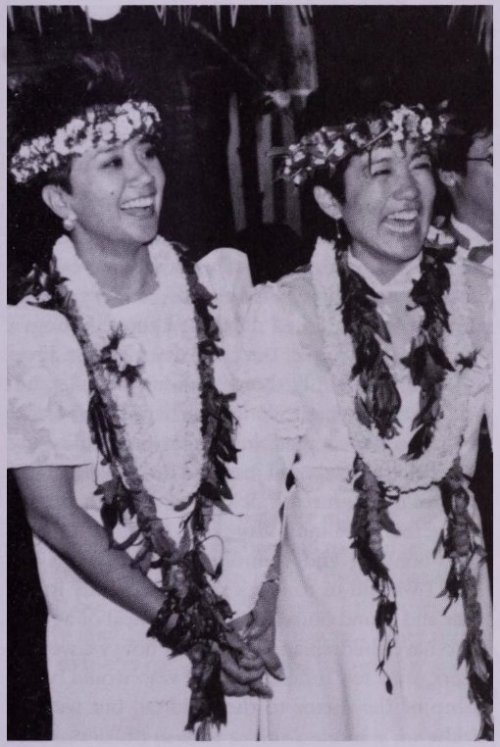 wlwvintage:A lesbian wedding ceremony, circa 1980. Location unknown.