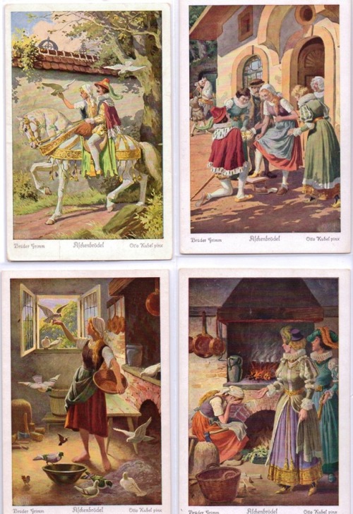 German fairy tale illustrations by Otto Kubel (1868-1951). Early 1900s.