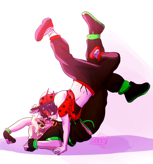 jen-iii:   @starrycove This AU is such a good pose practice blessI feel like whenever one of them messes up dancing, they’re just so in sync that they can turn a tumble into a rad as hell dance move so this is itand its not like Swagreste is complaining